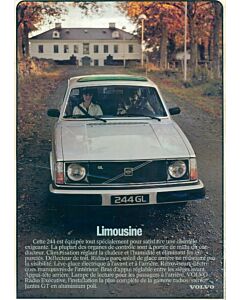 Poster 244 GL zilver limousine  voor landhuis  reproductie
