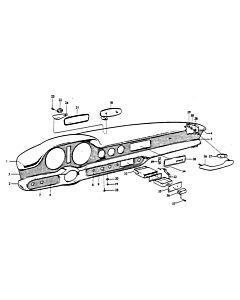 Tableau de bord Volvo P1800 S RHD