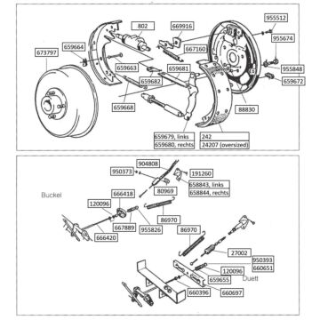 Produit arrière rem pour Volvo PV544