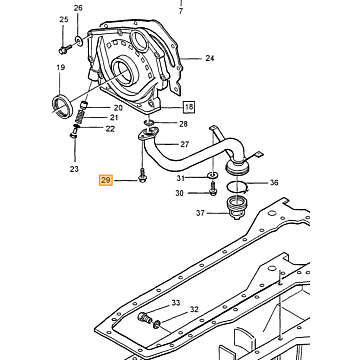 Joint d'étanchéité de jauge d'huile 5 cylindres pour Volvo S60 (-2009), S80 (-2006), V70 P26, XC70 (2001-2007)