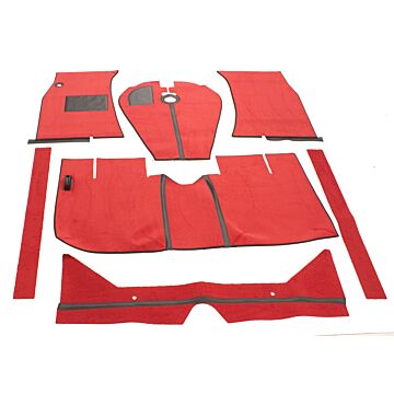 Mattenset Amazon pasvorm 7 delig rood incl isolatiematten  RHD rechts gestuurd