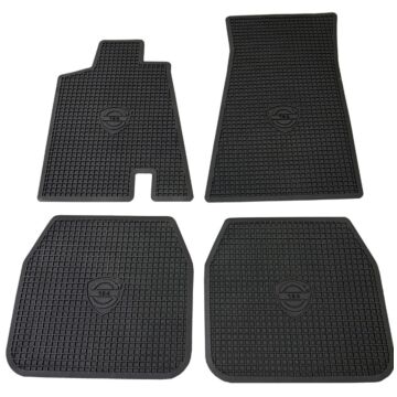 Mattenset 164 zwart rubber  met 164 logo set 4st 1973+1974