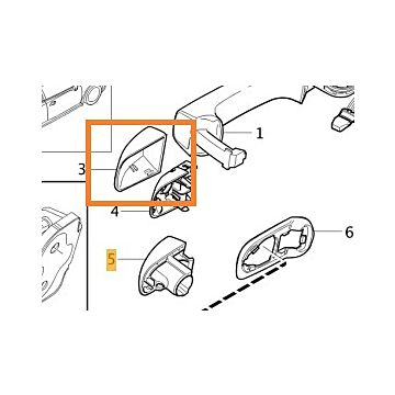Deksel Handgreep portierdeur Sleutelloos systeem LHD Volvo C30 S40 V50 C70 S80 V70 XC70 XC60