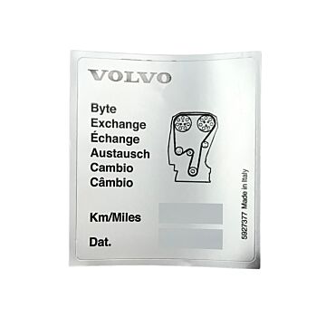 Label Distributieriem vervangen Volvo sticker (1014)