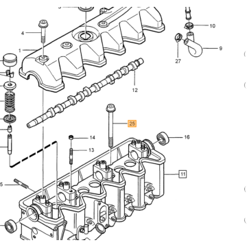 Cilinderkopbout Diesel Volvo 200 - 700 - 900 - 850 - S70 - V70 - S80