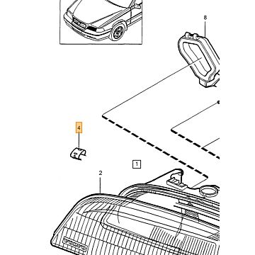 Achterlicht Boven Rechts Volvo V70 - XC70