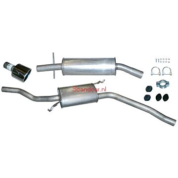 Uitlaatset S70+V70 2.00 2.4 2.5 10 en 20 klepper -2000 RVS (geen turbo)
