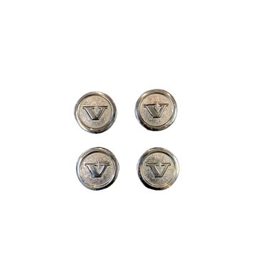 Enjoliveur Volvo, Ensemble, Capuchon de Moyeu, Capuchon de Roue, Volvo 240+260, 70mm métal pour jante 1229734 1229778 1229792 1359670, Pièce Volvo 1206278, Utilisé