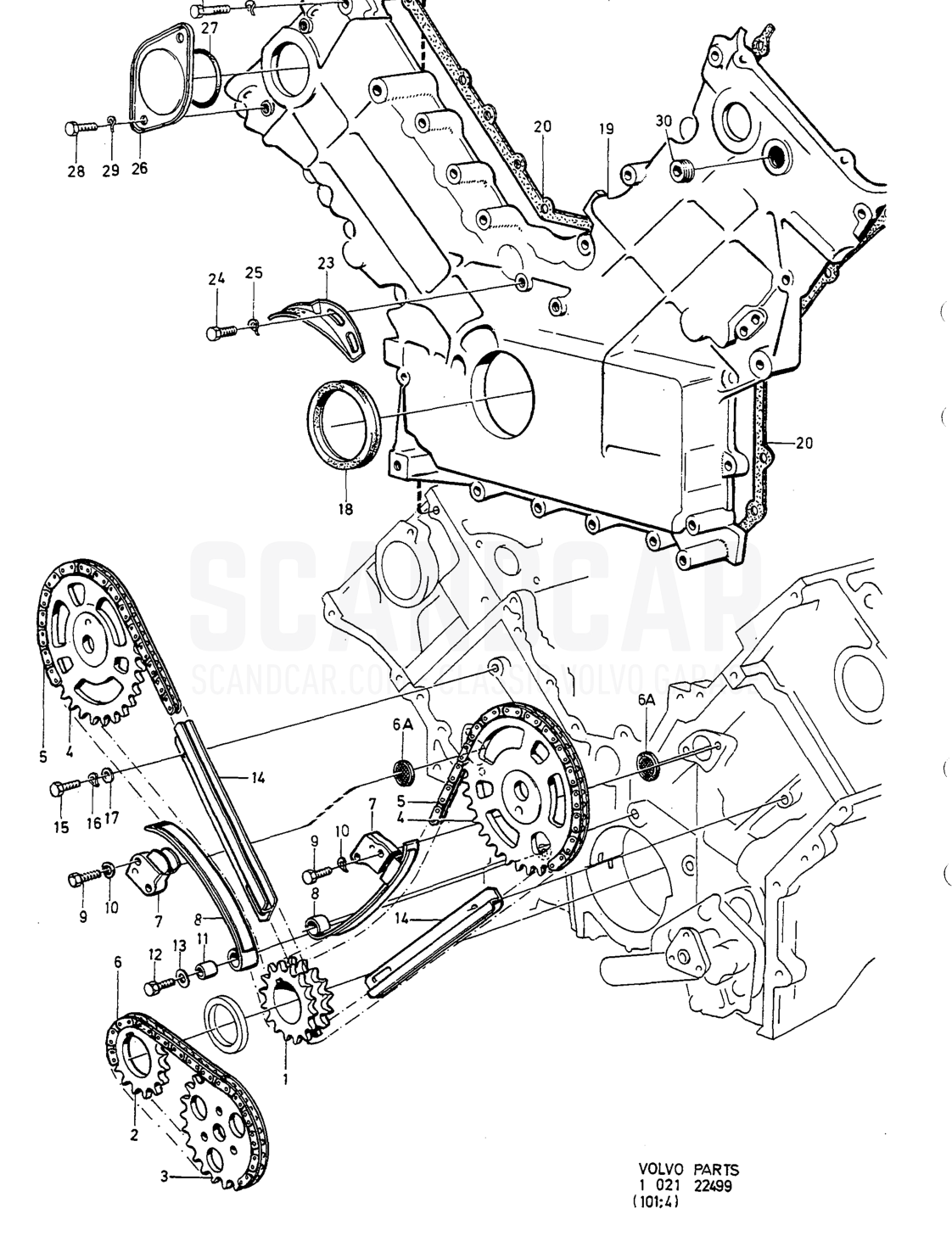 KURBELMECHANISMUS - vue éclatée, Moteur, Volvo série 740-760 jusqu’à 1984