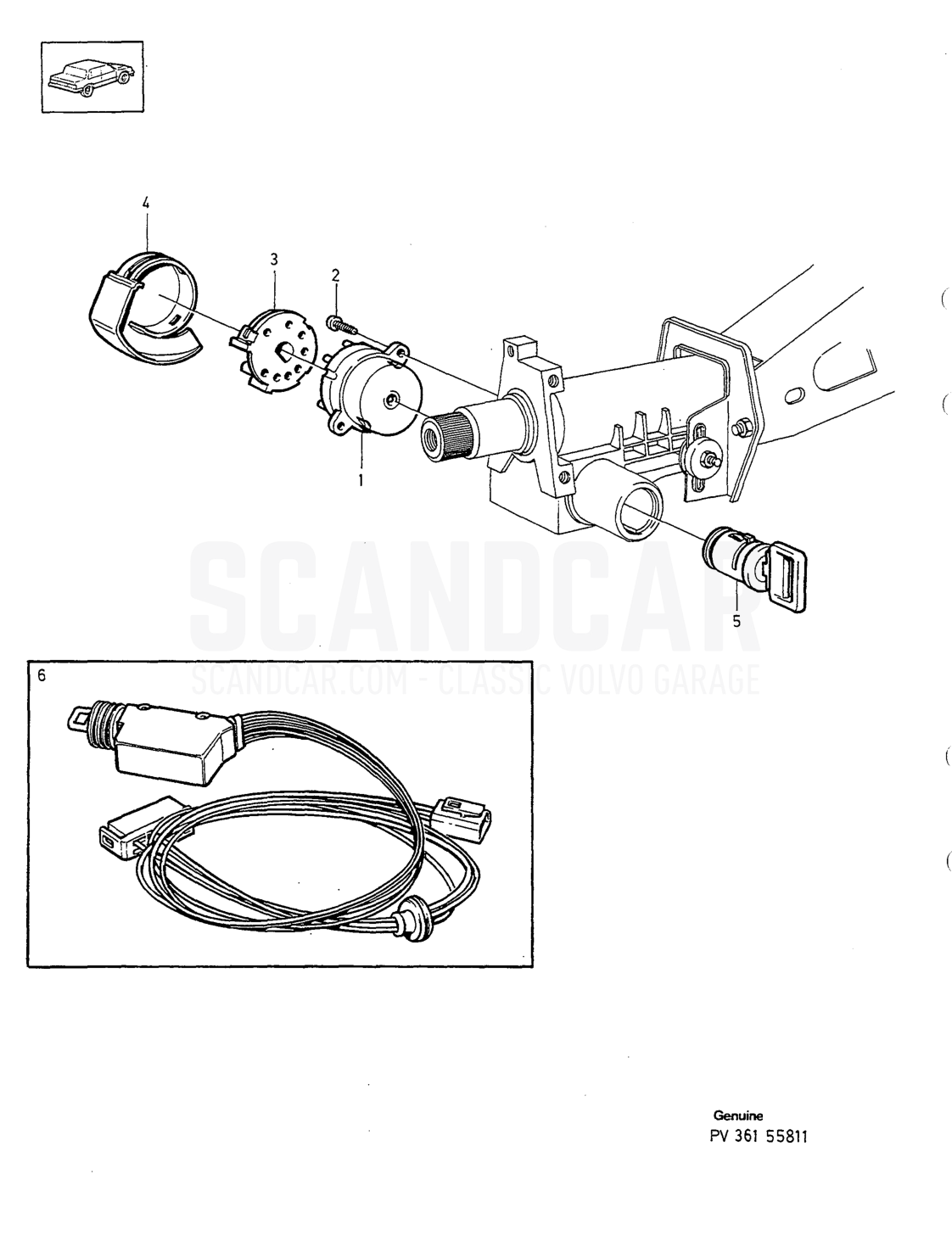 Système électrique, page 392 - vue éclatée, Volvo série 850