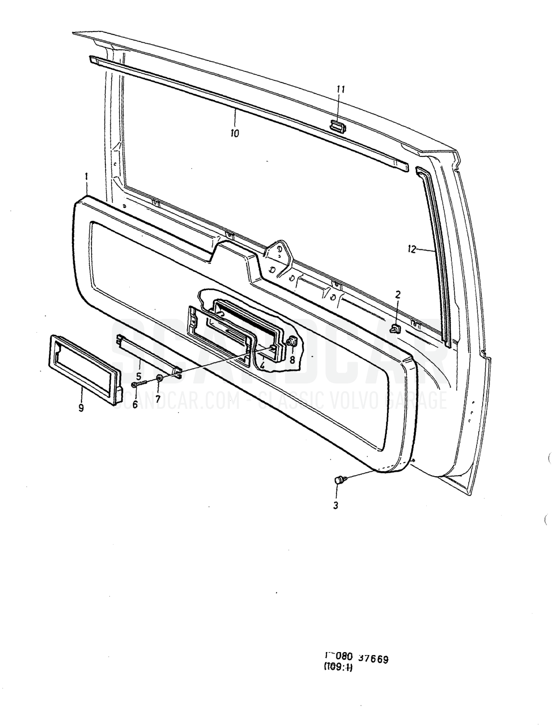 Carrosserie et intérieur, page 1634 - vue éclatée, Volvo série 940-960 à partir de 1994