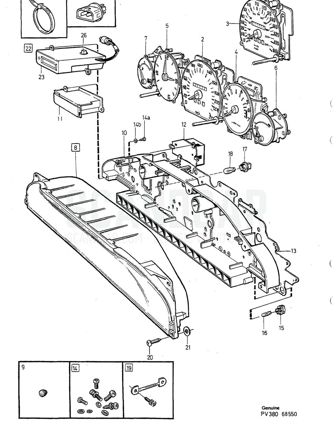 Système électrique, page 724 - vue éclatée, Volvo série 940-960 à partir de 1994